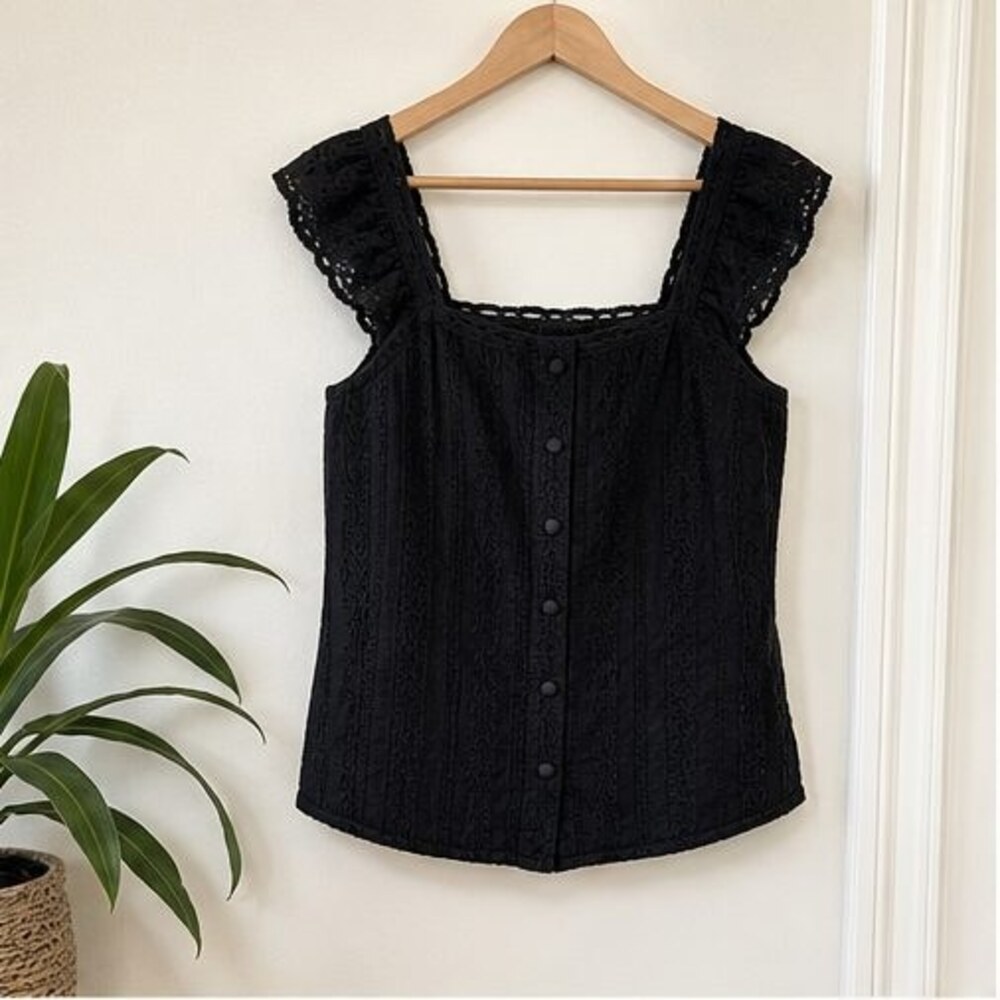 Black Puff Sleeve Top